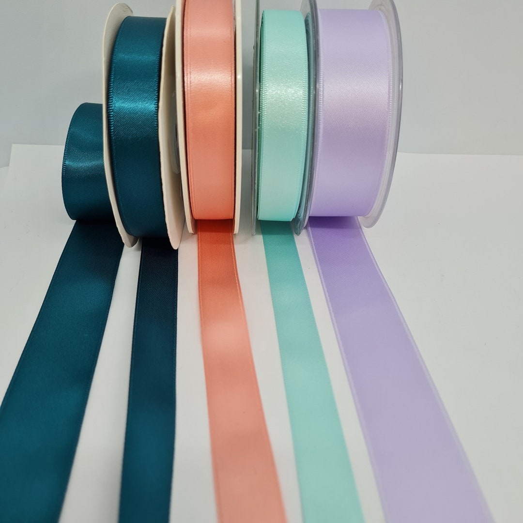 Satin Double-face Ribbon Teal, Mint, Pink Sale in Leftovers Made in ...