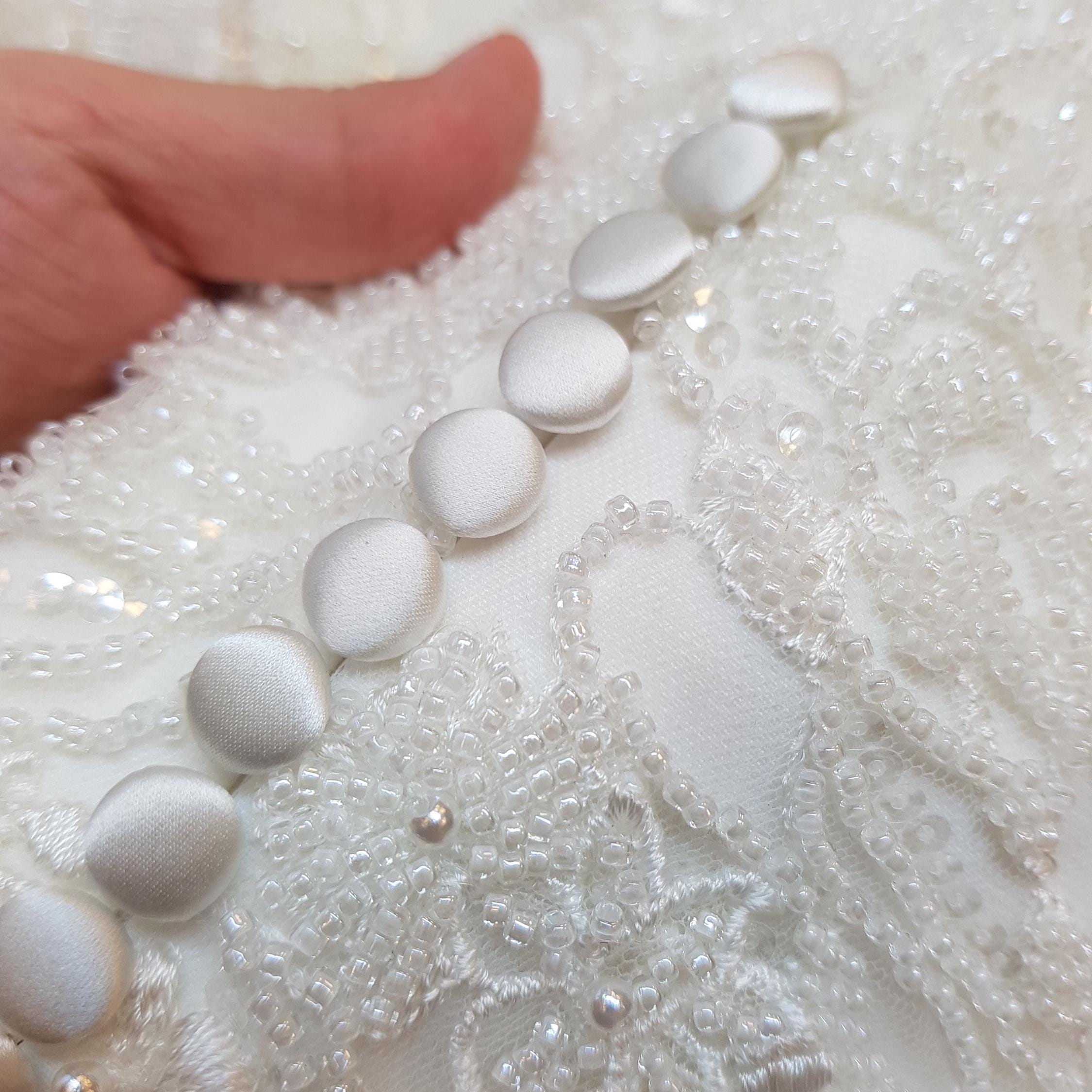 Bridal Dress Buttons White Bridal-covered Buttons for Elegant Dress #1020 -  Etsy