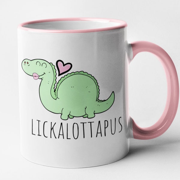 Lickalottapus funny lesbian mug lesbian gift LGBT mug - Hilarious Humorous Rude Valentines Day Anniversary Inappropriate Coffee Mug