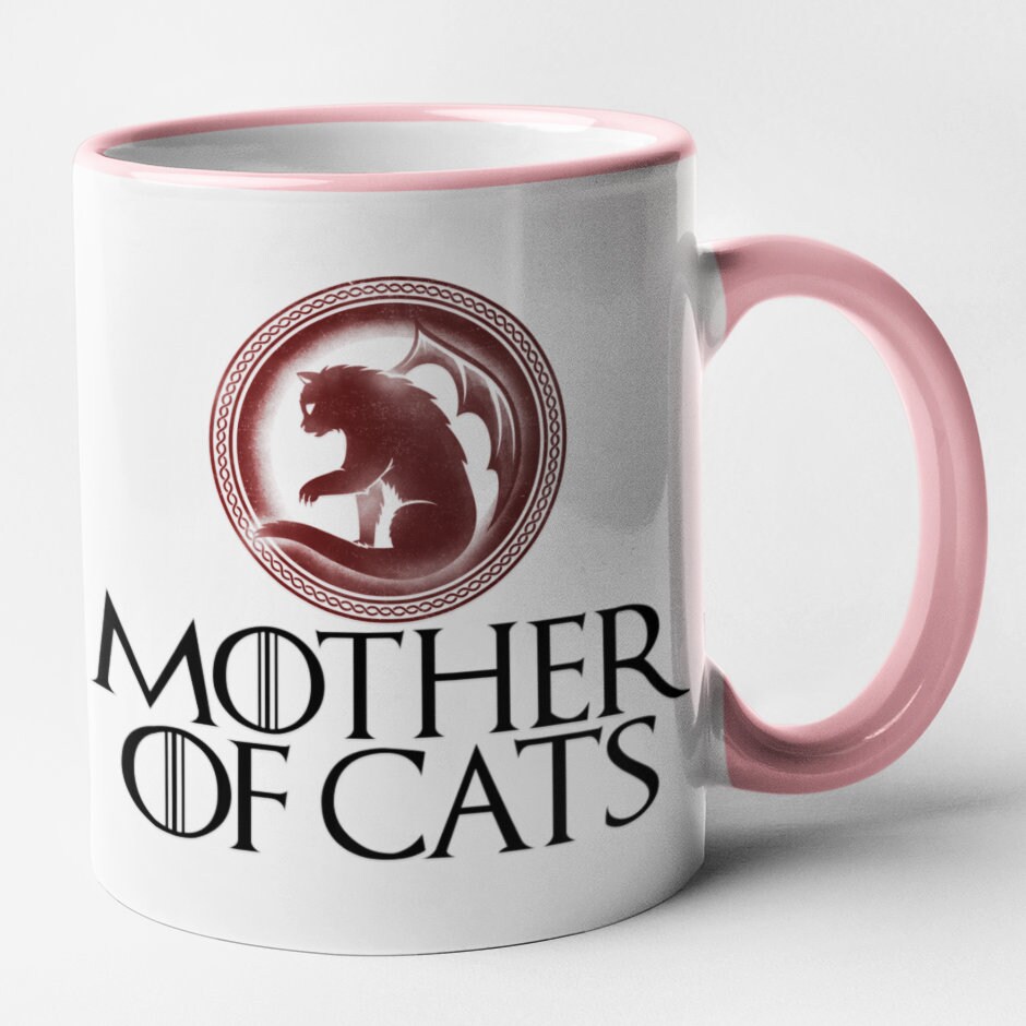 Mother of Dragons Cats Funny Game of Thrones GoT Novelty Gift Idea Coffee Cup 