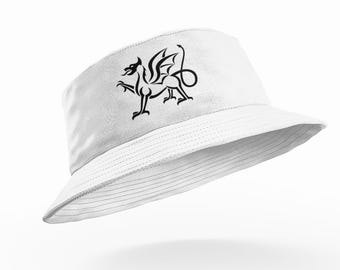 Welsh Dragon Bucket Hat / Wales Symbol Celtic Cymru National Pride Football Rugby Present Gift