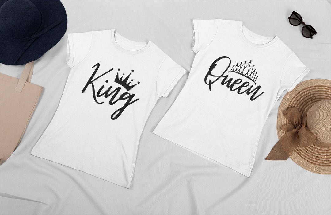 Fun King Queen T-Shirt Partner Look: Magliette Coordinate Per Coppie, 100% Cotone, Regalo Originale - 5