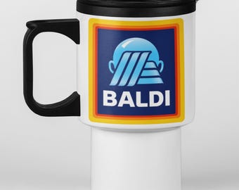 Baldi Travel Mug - Funny Bald Man Joke Dad Father's Day Birthday Funny Hilarious Christmas Gift