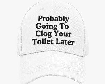 Probably Going To Clog Your Toilet Later Funny Lad Adult Humour / House Party Hat Present Birthday Christmas Gift