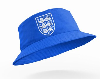 England Three Lions Bucket Hat Football Rugby FA Crest Sportwear