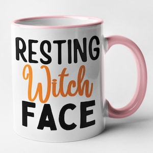 Resting WITCH Face Mug Funny Novelty Bitchface Coffee Cup / Halloween Mug Present For Friends & Family