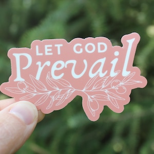 Let God Prevail Vinyl Sticker, Israel Sticker, Christian gift, Young Women Gift, Girls Camp, FSY, LDS Trek, Olive Branch Sticker