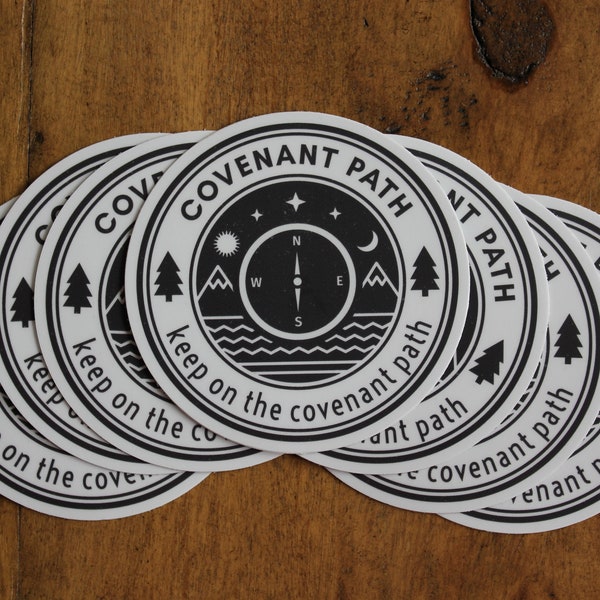 Set of 10 Keep on the Covenant Path Vinyl Stickers, Covenant Path, LDS Girls Camp Stickers, LDS Trek Sticker