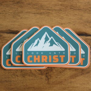 Set of 10 Look Unto Christ Youth Theme Stickers, 2025 Youth Theme Vinyl Stickers, Look Unto Christ 2025, Youth Theme Gift, Girls Camp, Trek