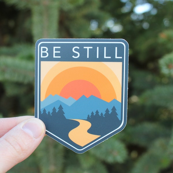 Be Still Vinyl Sticker, Christian Sticker, Peace be Still