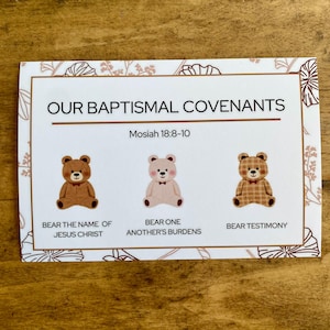 Taufgeschenk Bär druckbar, Taufgeschenk, 3 Bären Taufgeschenk, Kirche von Jesus Christus der Heiligen der Letzten Tage Taufe, Primärgeschenk