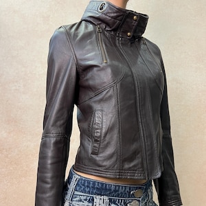 Y2k Leather Jacket Women - Etsy