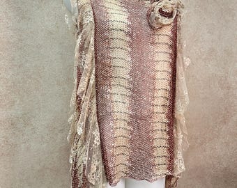 Vintage 2009 Prada Group Silk Sheer Snake Print Blouse Lace Trim Rosette Y2K Fairycore Top