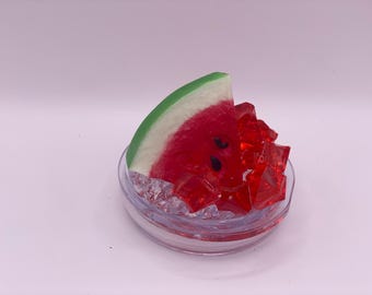 3D Watermelon Tumbler Lid Topper: Faux Ice, Fits 20 oz Skinny Tumblers