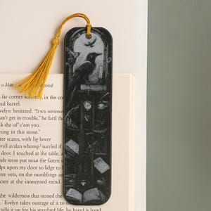 3D Printed Gothic Raven Bookmark: Dark Academia Book Lover Gift