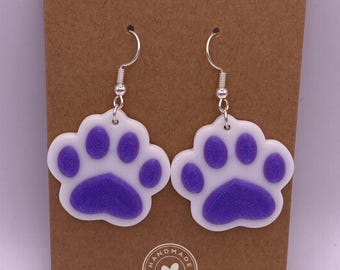 3D Printed Paw Print Earrings: Lightweight PLA Pet Jewelry