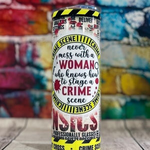 CSI Tumbler: Crime Scene Investigation Stainless Steel Tumbler, Law Enforcement Gift