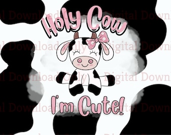 Holy cow kids sippy cup tumbler Design | sublimation design for 12 oz  tumblers. Kids cup template png digital tumbler download | cute cow