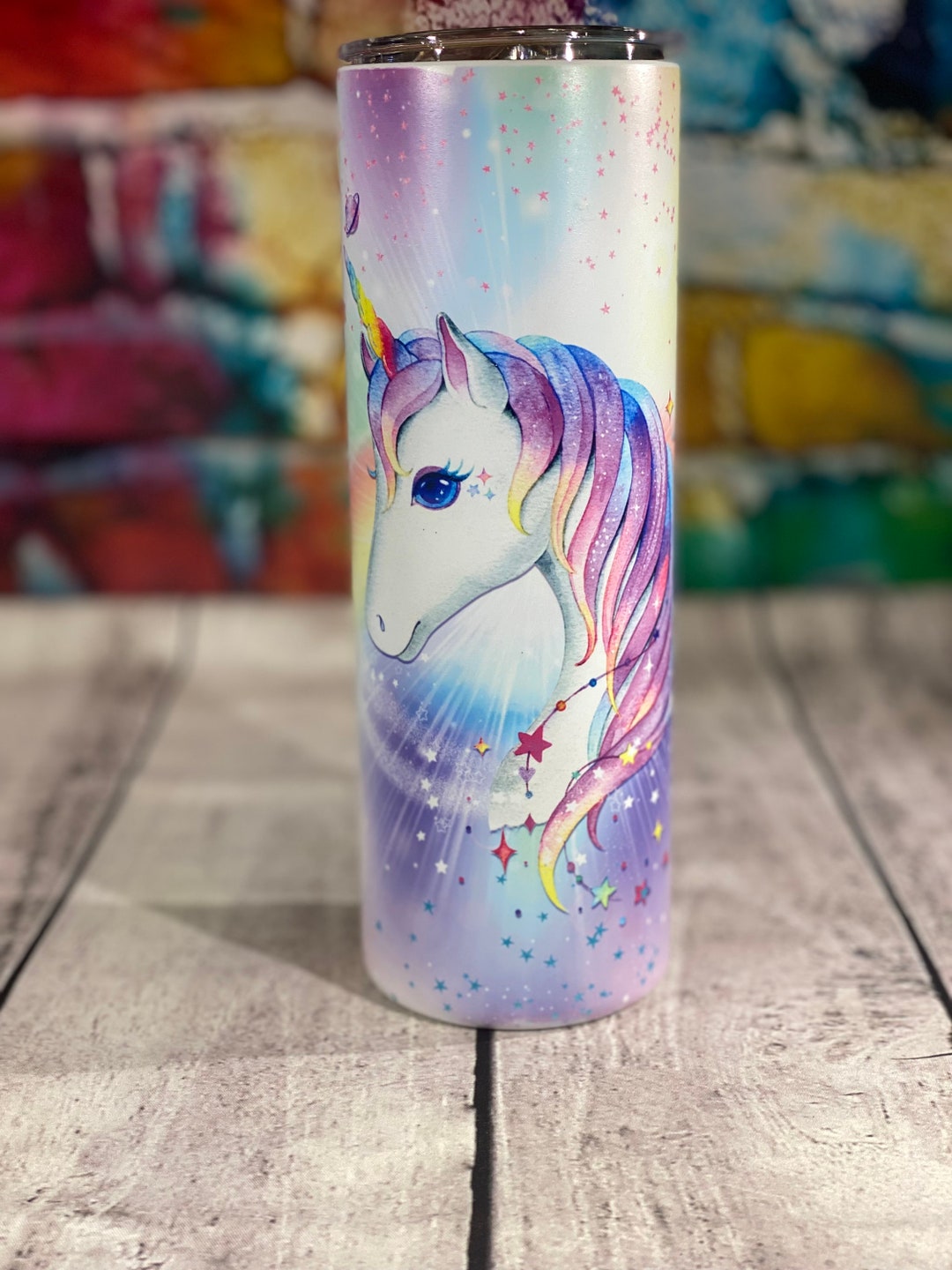 Unicorn Sublimation Tumbler, Rainbow Tumbler, Rainbow Unicorn Tumbler, Gift Giving, Birthday