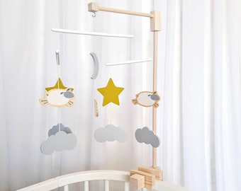 Wooden Baby Crib Mobile Holder Arm: Eco-Friendly Nursery Decor