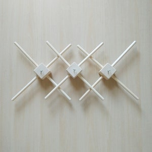 DIY Baby Mobile Hanger: Wooden Crib Mobile Frame - 3 PC Set
