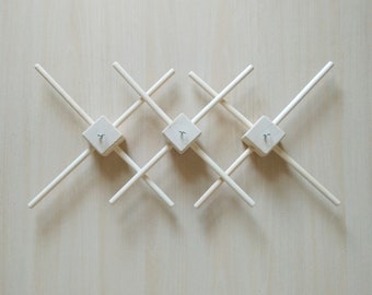 DIY Baby Mobile Hanger: Wooden Crib Mobile Frame - 3 PC Set