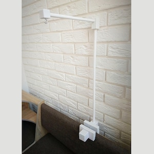 White Wooden Baby Crib Mobile Holder: DIY Nursery Arm