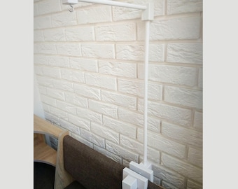 White Wooden Baby Crib Mobile Holder: DIY Nursery Arm