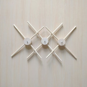DIY Baby Mobile Hanger Kit: Wooden Crib Mobile Frame, 3 PC Set