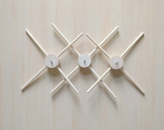 DIY Baby Mobile Hanger Kit: Wooden Crib Mobile Frame, 3 PC Set