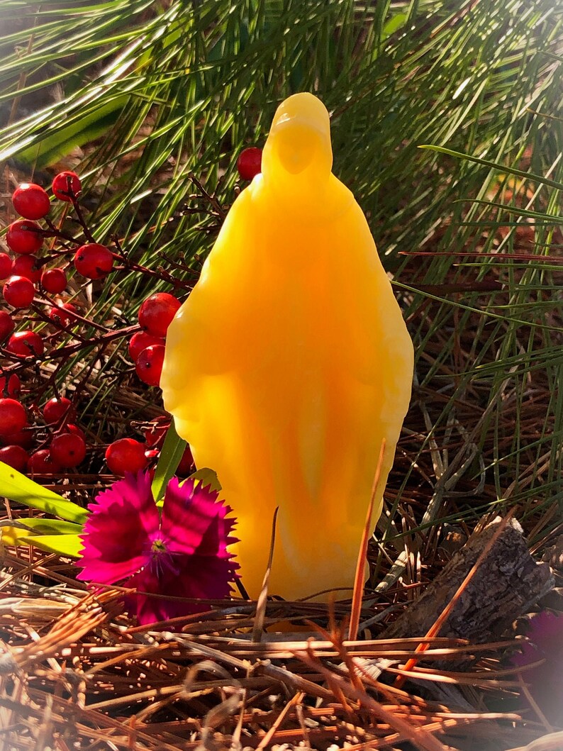 Our Lady of Grace 100% blessed beeswax figurine image 0