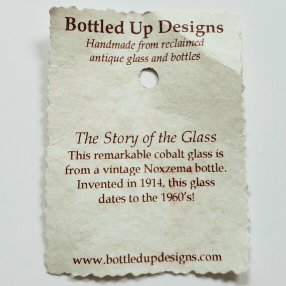 Bottled Up Designs 1960s Cobalt Blue Glass Caged Flo… Gem