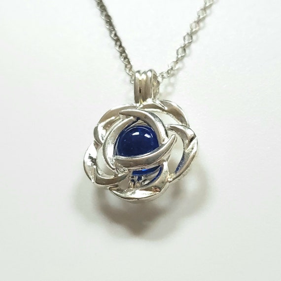 Bottled Up Designs 1960s Cobalt Blue Glass Caged Flo… Gem