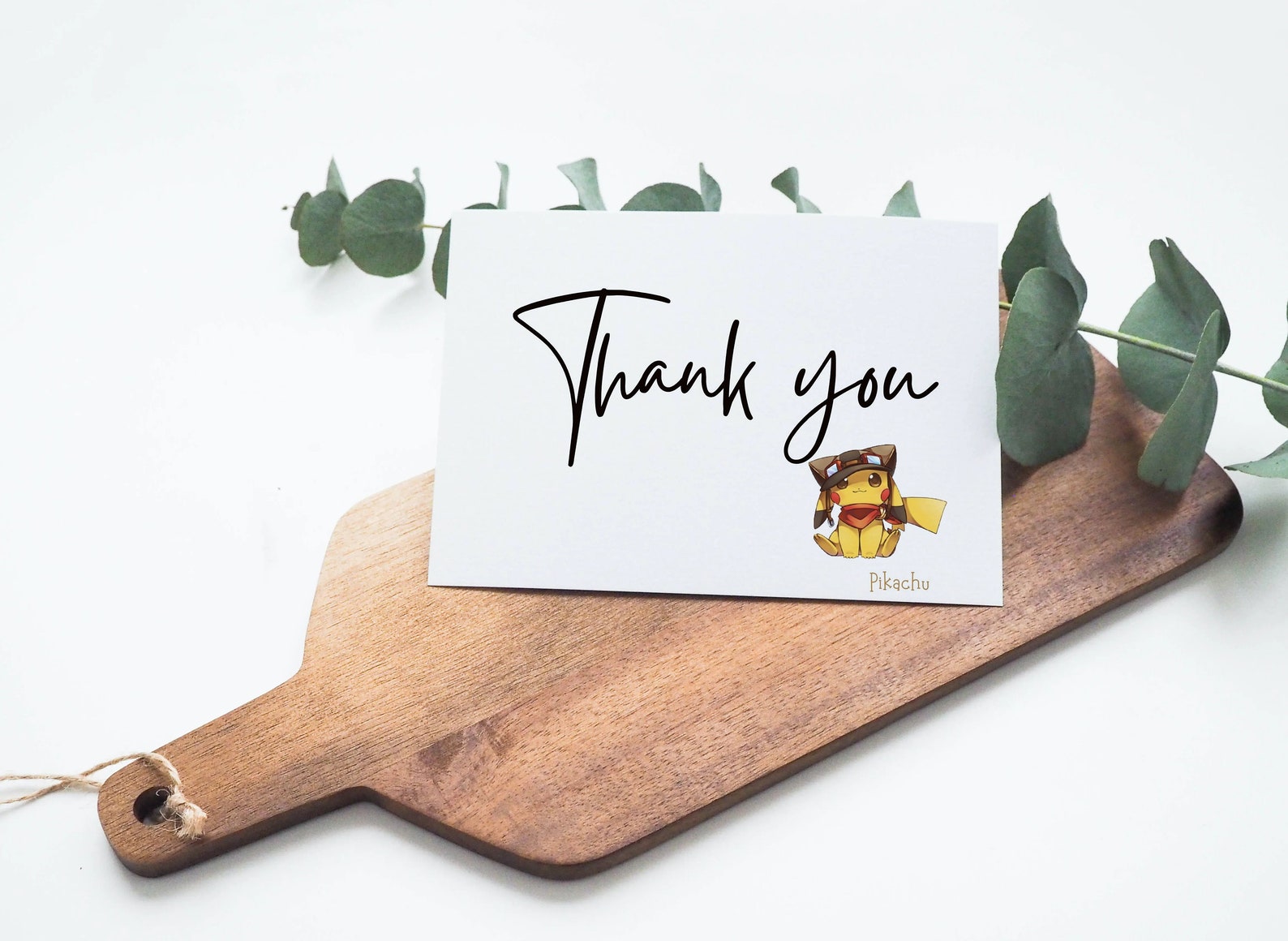 Cute PIKACHU card Thank you card Pikachu | Etsy