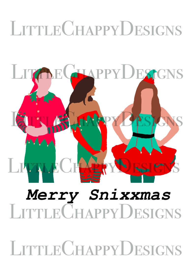 Glee Merry Snixxmas Christmas Digital Art Design Perfect for phone or tablet backgrounds or wallpapers image 1