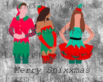 Glee Merry Snixxmas Christmas Digital Art Design Grunge Design — Perfect for phone or tablet backgrounds or wallpapers