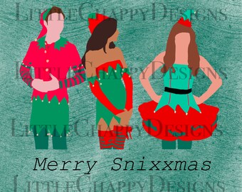 Glee Merry Snixxmas Christmas Digital Art Design Evergreen Design — Perfect for phone or tablet backgrounds or wallpapers