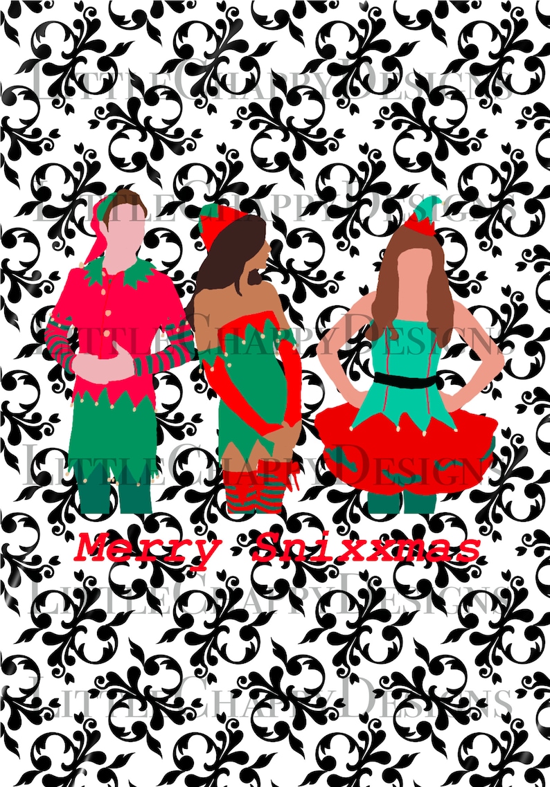Glee Merry Snixxmas Christmas Digital Art Design Wallpaper Design Perfect for phone or tablet backgrounds or wallpapers image 1