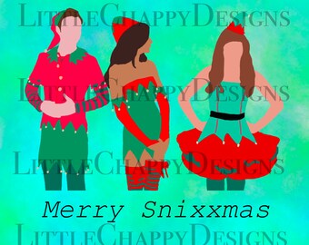 Glee Merry Snixxmas Christmas Digital Art Design Pop Design — Perfect for phone or tablet backgrounds or wallpapers