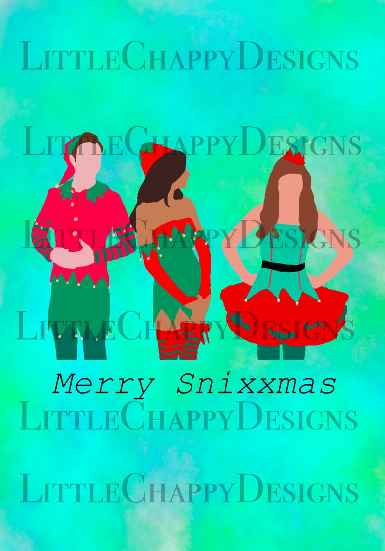Glee Merry Snixxmas Christmas Digital Art Design Pop Design Perfect for phone or tablet backgrounds or wallpapers image 1