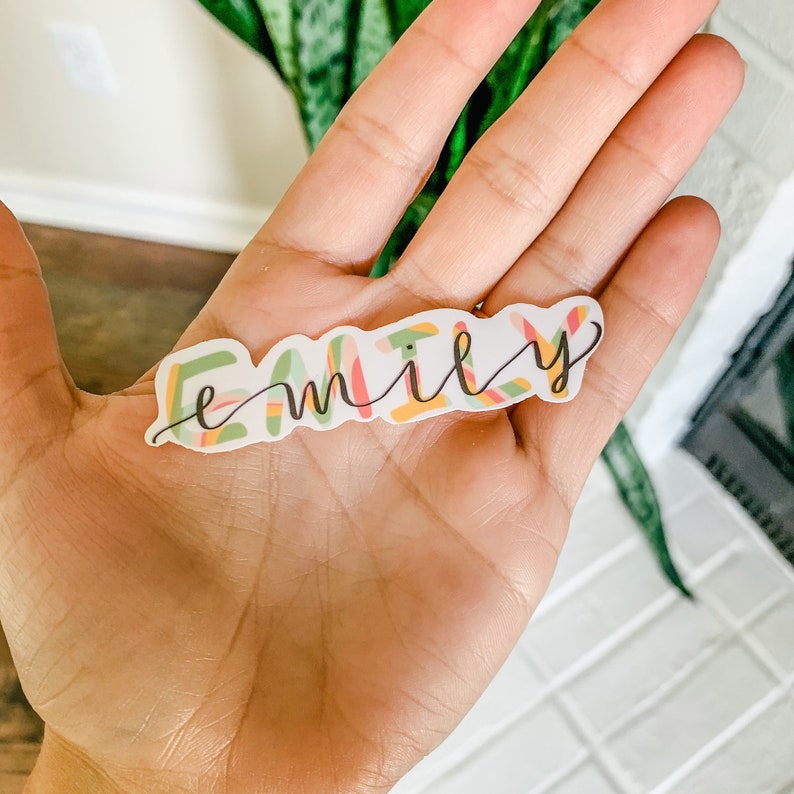Custom Name Stickers Waterproof Stickers Vinyl Stickers Etsy