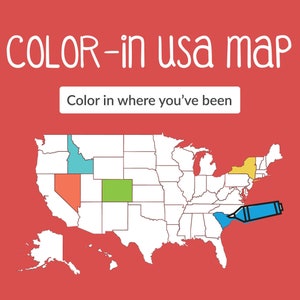 Color-In USA Map Printable - Color Where You&#39;ve Traveled