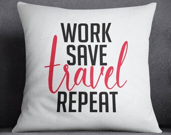 Travel quote pillow | Etsy To Travel is to Live Throw Pillow