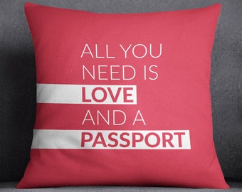 Travel quote pillow | Etsy To Travel is to Live Throw Pillow