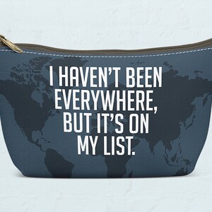 Ben niet overal geweest zakje | Kleine Reisverpakking Organizer | Persoonlijke amenity kit voor accessoires | T-Bottom Polyester Poplin Zip Etui
