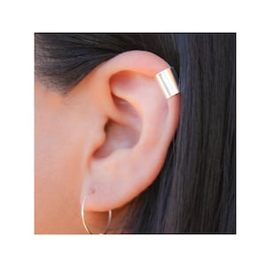 10 mm Sterling Silver Extra Wide Helix Ear Cuff Earring for Women. Wrap around Earring for non-pierced Ear.
