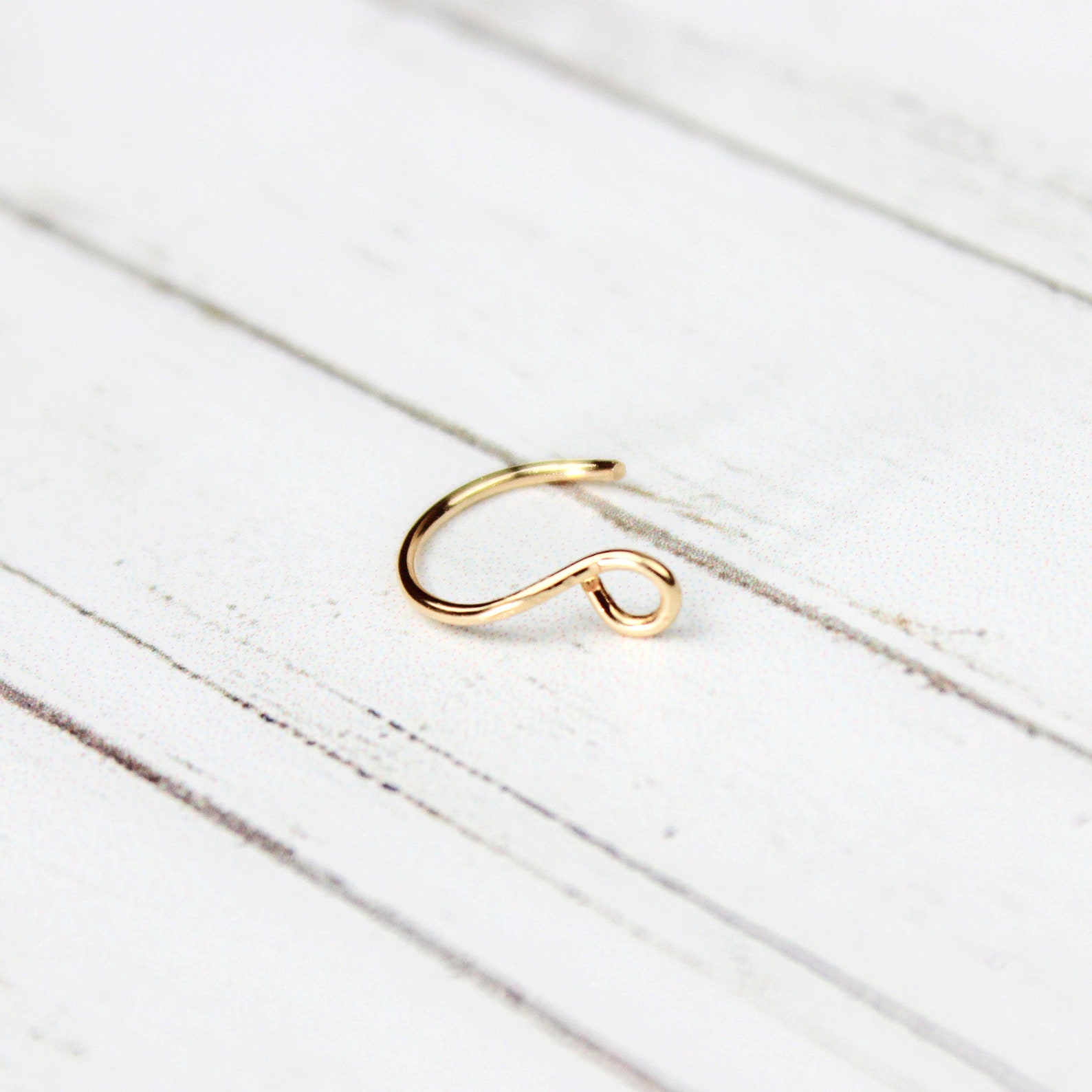 Fake Clip on Nose Ring for Non Pierced Nose .925 Sterling Etsy