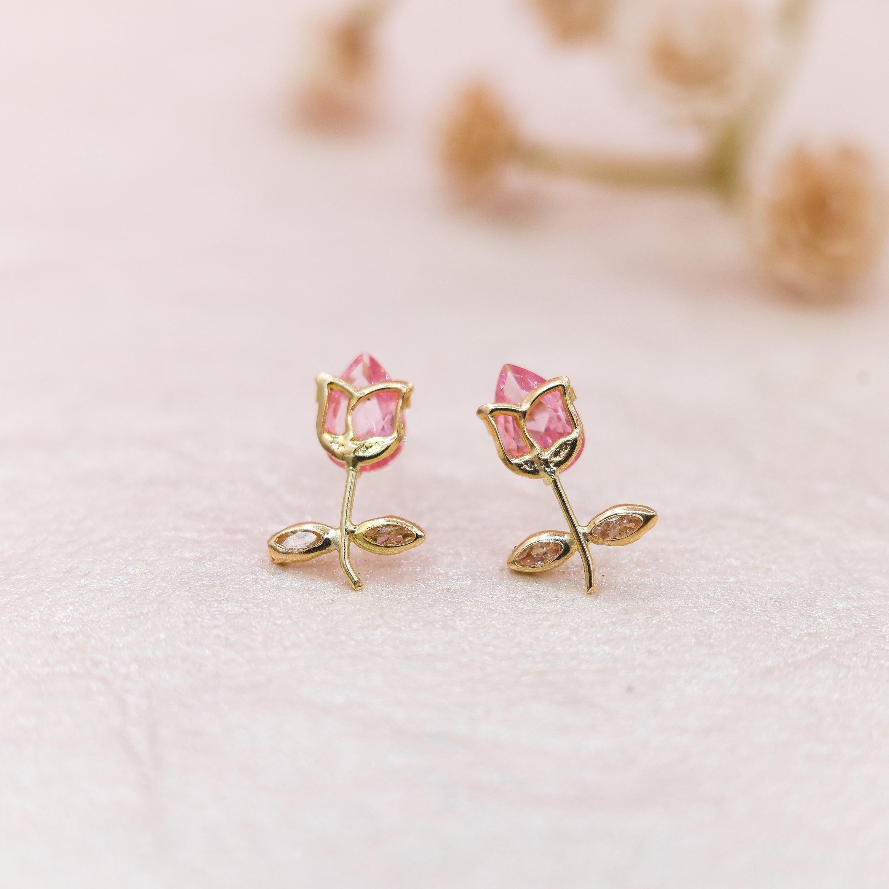 [LLOYD] 韓国☆10K Gold☆Flower Stone Earrings $_57.JPG?set_id=8800005007