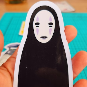 No-face from Spirited Away Stickers for Laptop,Water Bottle,Hydroflask,Skateboard Phone  Waterproof 1 pcs