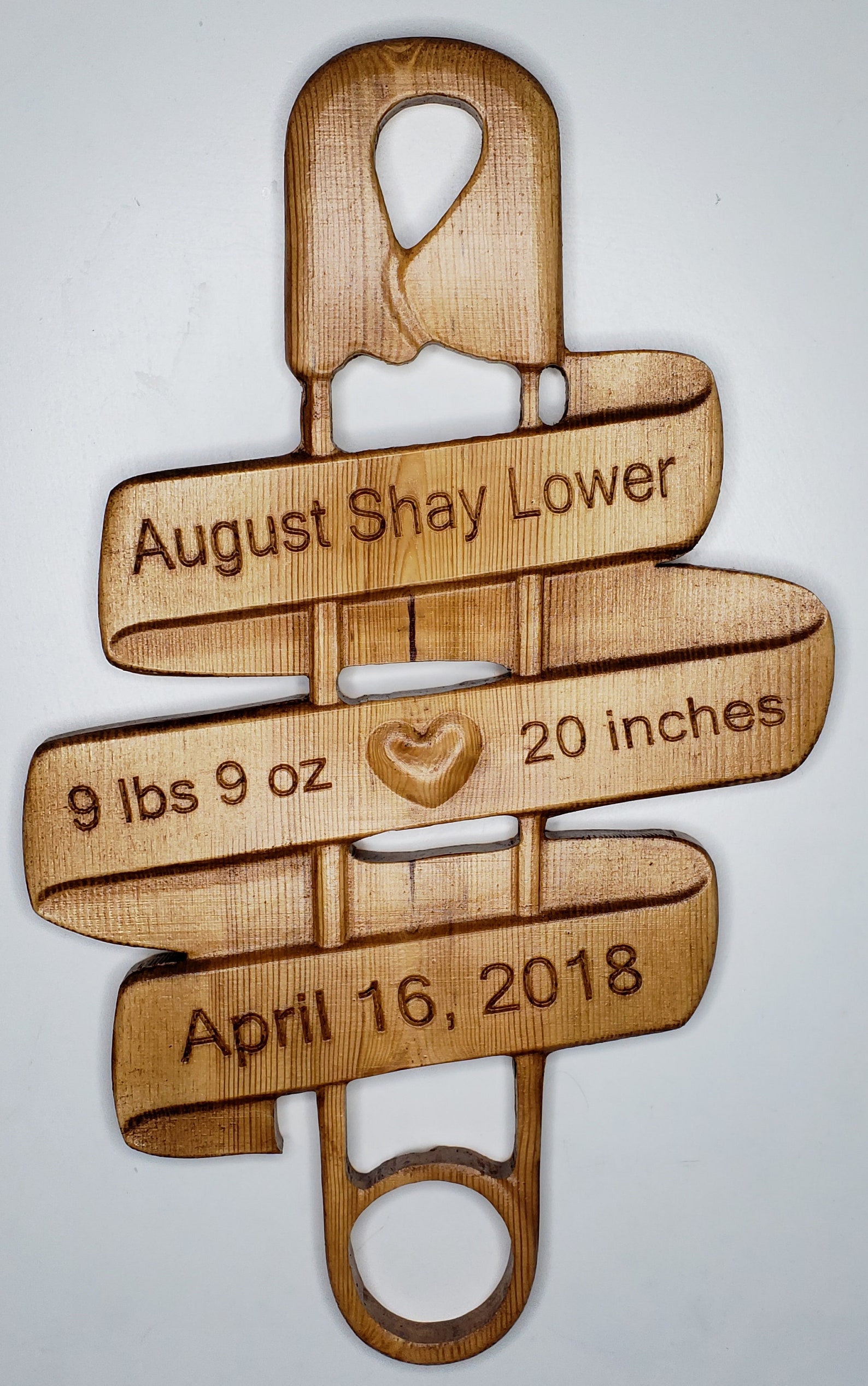 3D Carved Wood / Wooden Baby Birth Announcement Name Sign Etsy